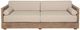 Armen Living Vivid Brown/Taupe Wooden Outdoor Sofa with Cushions-1