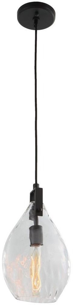 Uttermost® Campester Matte Black 1-Light Mini Pendant-0