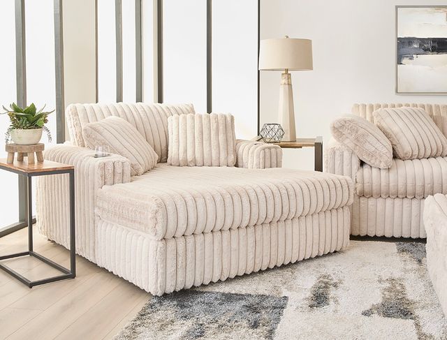 Hughes Furniture® 24550 Mondo Champagne Theater Chaise-1
