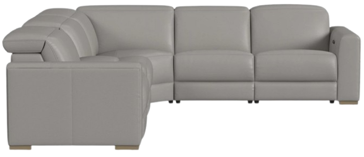 Flexsteel® Aurora 6-Piece Ash Power Reclining Sectional with Power