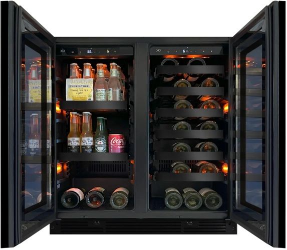 XO 30" Black Stainless Steel Built-In Beverage Center and Wine Cooler-2
