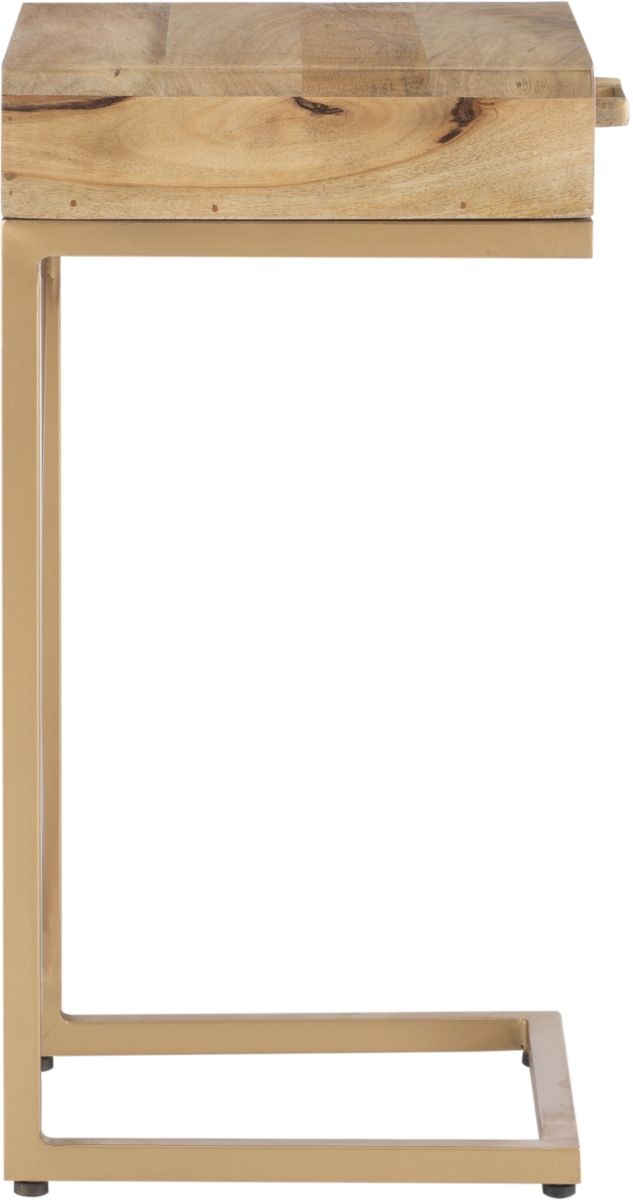 Powell® Cammie Natural C-Table with Gold Base-4