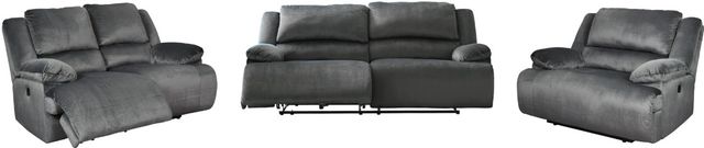 Signature Design by Ashley® Clonmel 3-Piece Charcoal Living Room Set with Power Reclining Sofa-0