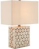 Currey & Company Mimosa Light Beige/Natural Square Table Lamp-0