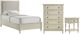 Elements International Gianna 3-Piece White Youth Twin Panel Bedroom Set-0