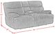 Elements International Admiral Black Power Motion Loveseat with Console-2