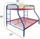 ACME Furniture Tritan Rainbow Twin Over Full Youth Bunk Bed-3