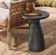 Classic Home Collins Dark Gray 19" Outdoor Concrete Accent Table-1