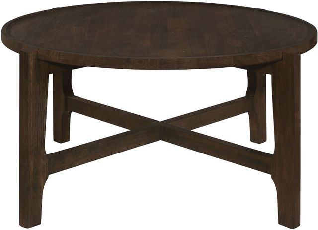 Coaster® Cota Dark Brown Round Coffee Table-2