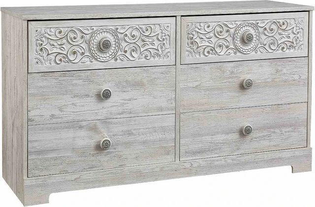 Signature Design by Ashley® Paxberry Whitewash 6-Drawer Dresser