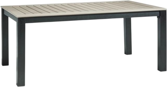 Signature Design by Ashley® Mount Valley Driftwood Outdoor Dining Table with Black Legs-0