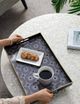 A & B Home 2-Piece Black/Gray Decorative Tray Set-3