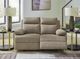 Signature Design by Ashley® Side-Swipe Mocha Manual Reclining Loveseat-2