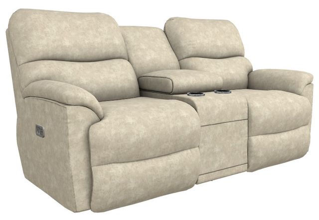 La-Z-Boy® Trouper Stucco Power Reclining Loveseat with Console and Headrest-0