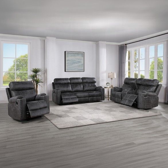 ACME Furniture Hirah Dark Gray Manual Glider Recliner-3