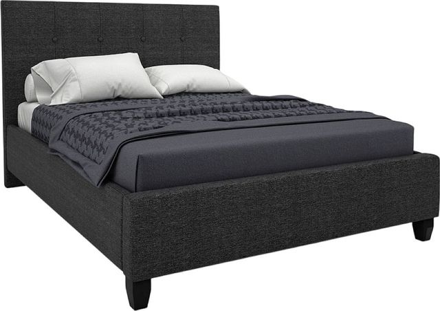 Beaudoin Customizable Lyon Queen Upholstered Platform Bed with Woodland Footboard-1
