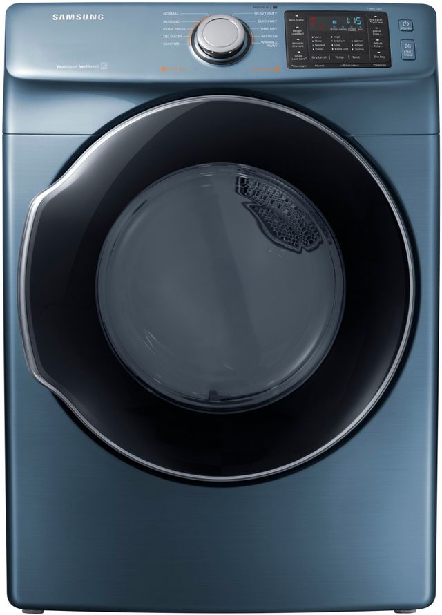 Samsung 7.4 Cu. Ft. Azure Blue Front Load Gas Dryer-0
