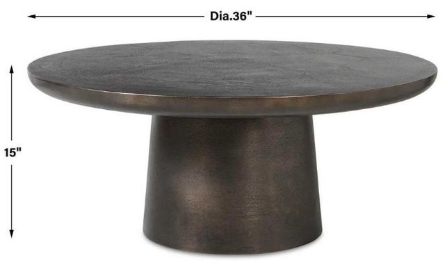 Uttermost® Madrone Golden Dark Bronze Metal Indoor-Outdoor Coffee Table-4