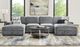 Lifestyle Charcoal 3pc Storage Double Chaise Sofa-2