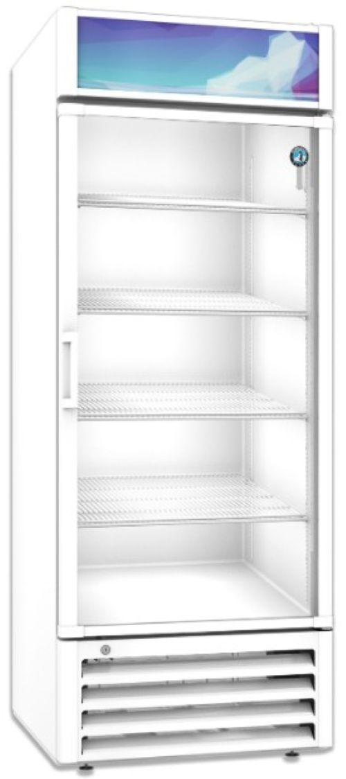 Hoshizaki 29.8" 26 Cu. Ft. White Painted Aluminum Single Section Glass Door Merchandiser Refrigerator-1