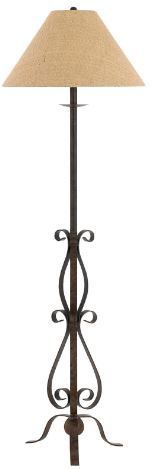 Cal® Lighting & Accessories Ekalaka Wrough Rust Iron Floor Lamp-0