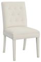 Fairfield® Customizable Entree Dining Straight Short Back Dining Chair with Linen Legs and Buttons-0