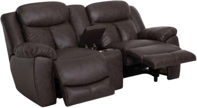 Franklin™ Warner Duvall Coffee Manual Reclining Console Loveseat-1