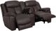 Franklin™ Warner Duvall Coffee Manual Reclining Console Loveseat-1