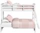 Elements International Hampton Kids White Youth Twin/Full Loft Bed with Ladder-2