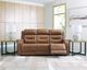 Signature Design by Ashley® Knightington Caramel Power Reclining Sofa with Audio Seating-1