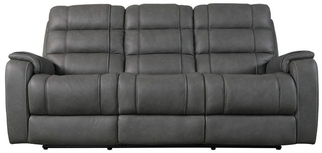 Bassett® Furniture Club Level Wendell Gunmetal Power Reclining Sofa-1