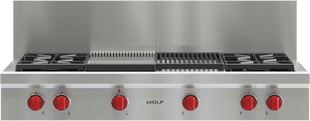 Wolf® 48" Stainless Steel Sealed Burner Rangetop Riser-1