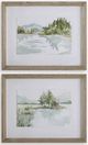 Uttermost® Serene 2-Piece Lake Framed Prints Set-0