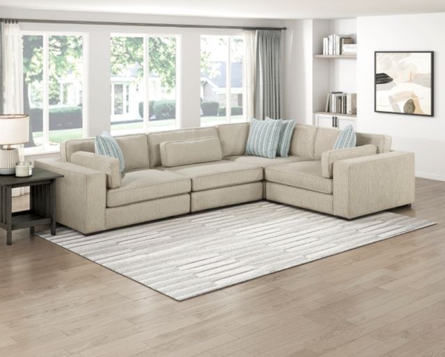 Homelegance® Mila 4-Piece Pewter Sectional-1
