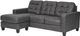 Benchcraft® Venaldi Gunmetal Sofa Chaise-0