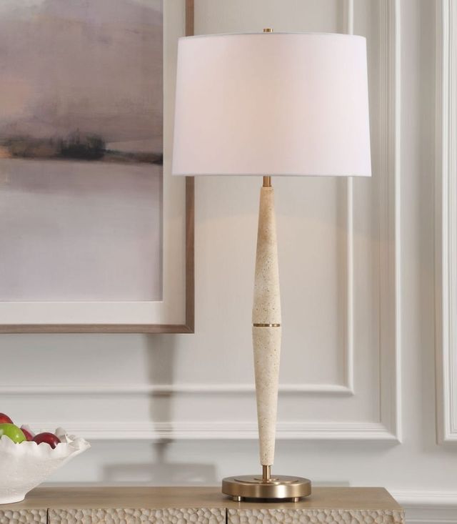Uttermost® Edison Palu Brushed Brass Table Lamp-1