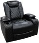 American Wholesale Furniture Omega Black Manual Glider Recliner Theater Seating-0