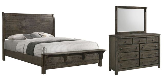 American Wholesale Furniture Cassidy 3-Piece Dark Vintage Gray Queen Bedroom Set-0