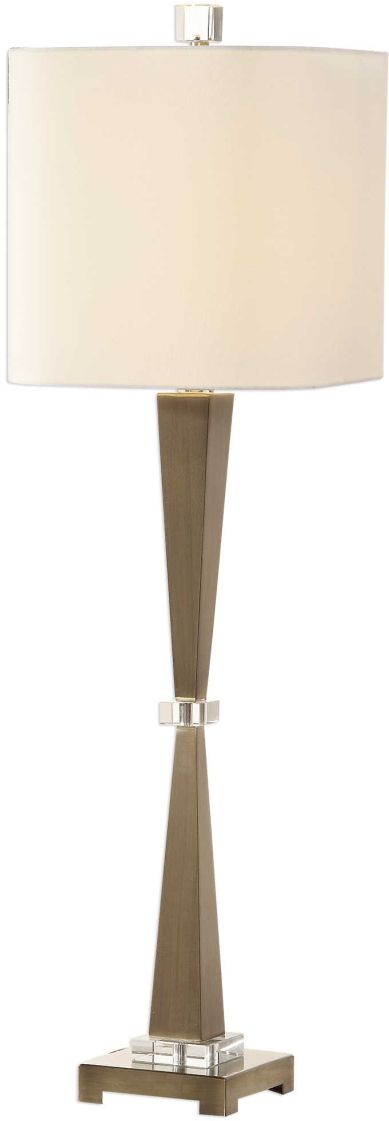 Uttermost® Niccolai Antiqued Brushed Brass Buffet Lamp-3