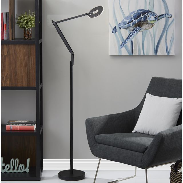 Adesso® Gordon Black Led Floor Lamp-1