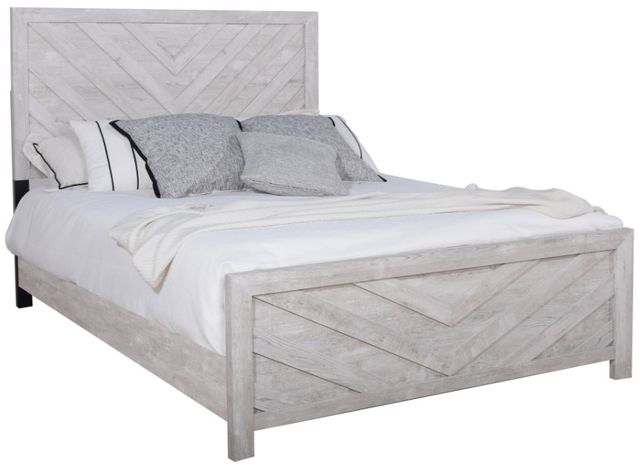 New Classic® Home Furnishings Biscayne 4-Piece Driftwood Eastern King Panel Bedroom Set-2