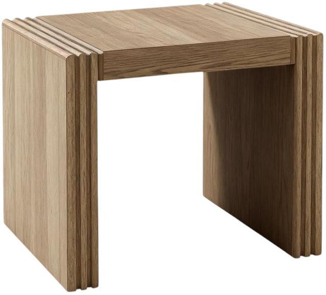 Bernards Linné Wheat End Table with Stool-3