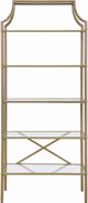Coaster® Serena Matte Gold 5-Tier Tempered Glass Shelves Bookcase-1