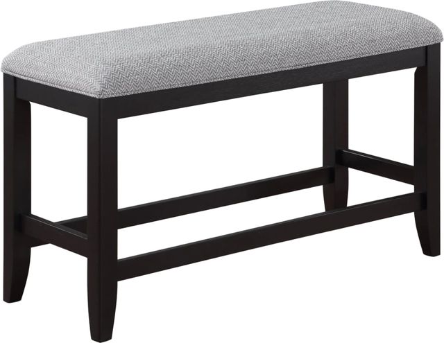 Crown Mark Frey Black/Gray Counter Dining Bench-0