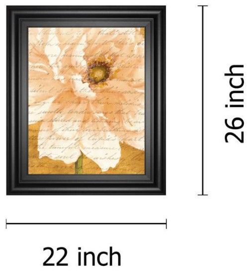 Classy Living Patricia Pinto Beautiful Cream Peonies Script Il Wall Art-2