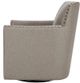 Olliix by Madison Park Natural Devrim Herringbone Texture Swivel Chair-2