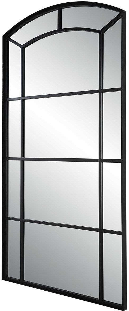 Uttermost® Camber Satin Black Arch Mirror-4