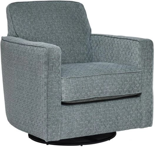 Fusion Furniture Griffin Linen Collide Seafoam Swivel Glider Chair-0