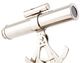 A & B Home Silver Vintage Telescope Compass Decorative Object-1
