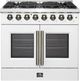 FORNO® Galiano 36" White Pro Style Dual Fuel Range-0
